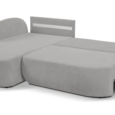 Rozkládací sedačka s úložným prostorem COBOURG 1 - světlá šedá 1, levý roh