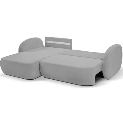 Rozkládací sedačka s úložným prostorem COBOURG 1 - světlá šedá 1, levý roh