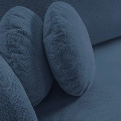 Rozkládací sedačka s úložným prostorem COBOURG 1 - modrá, pravý roh