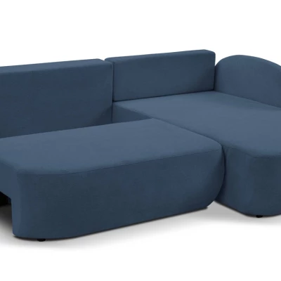 Rozkládací sedačka s úložným prostorem COBOURG 1 - modrá, pravý roh