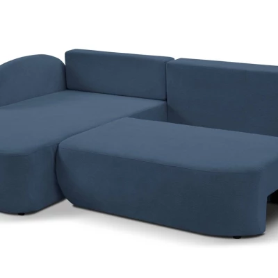 Rozkládací sedačka s úložným prostorem COBOURG 1 - modrá, levý roh