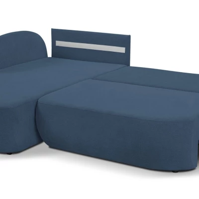 Rozkládací sedačka s úložným prostorem COBOURG 1 - modrá, levý roh