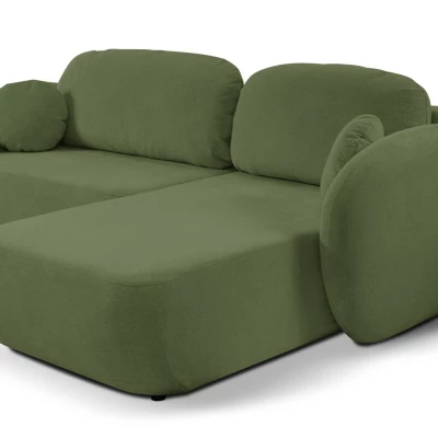 Rozkládací sedačka s úložným prostorem COBOURG 1 - tmavá zelená, pravý roh