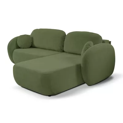 Rozkládací sedačka s úložným prostorem COBOURG 1 - tmavá zelená, pravý roh