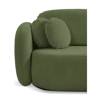 Rozkládací sedačka s úložným prostorem COBOURG 1 - tmavá zelená, pravý roh