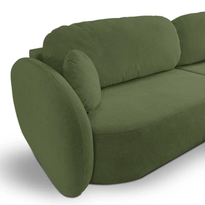 Rozkládací sedačka s úložným prostorem COBOURG 1 - tmavá zelená, pravý roh