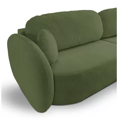 Rozkládací sedačka s úložným prostorem COBOURG 1 - tmavá zelená, pravý roh