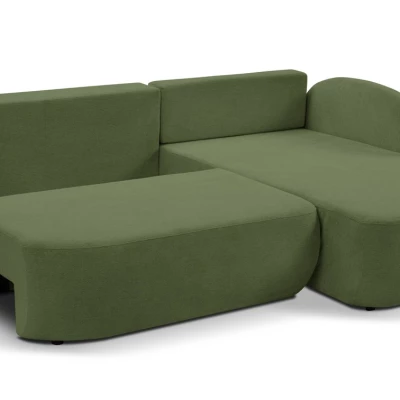Rozkládací sedačka s úložným prostorem COBOURG 1 - tmavá zelená, pravý roh