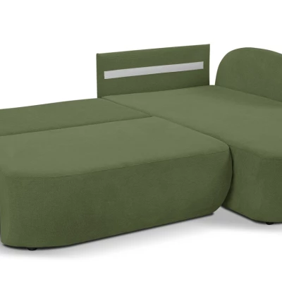 Rozkládací sedačka s úložným prostorem COBOURG 1 - tmavá zelená, pravý roh