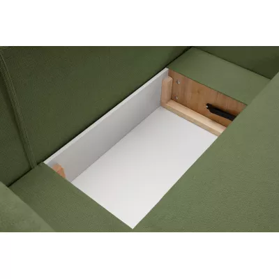 Rozkládací sedačka s úložným prostorem COBOURG 1 - tmavá zelená, pravý roh