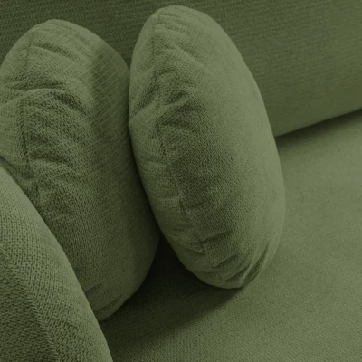 Rozkládací sedačka s úložným prostorem COBOURG 1 - tmavá zelená, levý roh