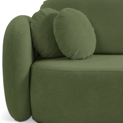 Rozkládací sedačka s úložným prostorem COBOURG 1 - tmavá zelená, levý roh