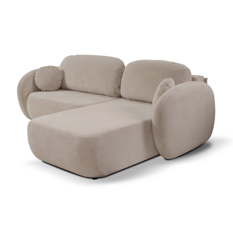 Rozkládací sedačka s úložným prostorem COBOURG 1 - béžová, pravý roh