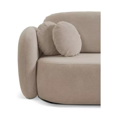 Rozkládací sedačka s úložným prostorem COBOURG 1 - béžová, pravý roh