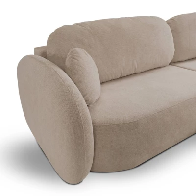 Rozkládací sedačka s úložným prostorem COBOURG 1 - béžová, pravý roh