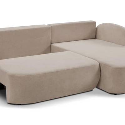 Rozkládací sedačka s úložným prostorem COBOURG 1 - béžová, pravý roh