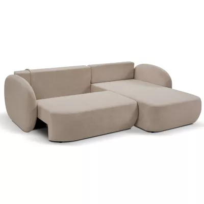 Rozkládací sedačka s úložným prostorem COBOURG 1 - béžová, pravý roh