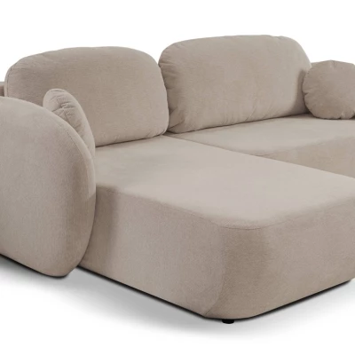 Rozkládací sedačka s úložným prostorem COBOURG 1 - béžová, levý roh