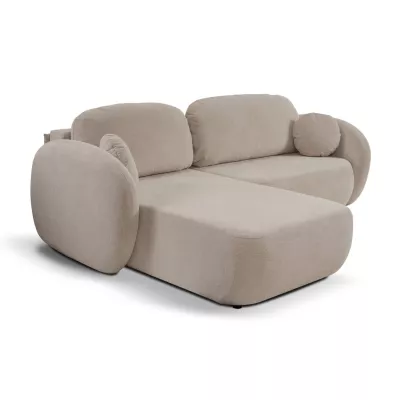 Rozkládací sedačka s úložným prostorem COBOURG 1 - béžová, levý roh