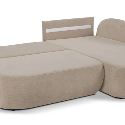 Rozkládací sedačka s úložným prostorem COBOURG 1 - béžová, pravý roh