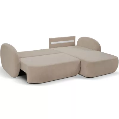 Rozkládací sedačka s úložným prostorem COBOURG 1 - béžová, pravý roh