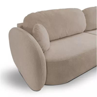 Rozkládací sedačka s úložným prostorem COBOURG 1 - béžová, levý roh