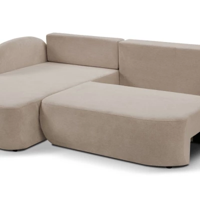 Rozkládací sedačka s úložným prostorem COBOURG 1 - béžová, levý roh