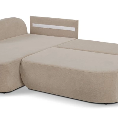 Rozkládací sedačka s úložným prostorem COBOURG 1 - béžová, levý roh