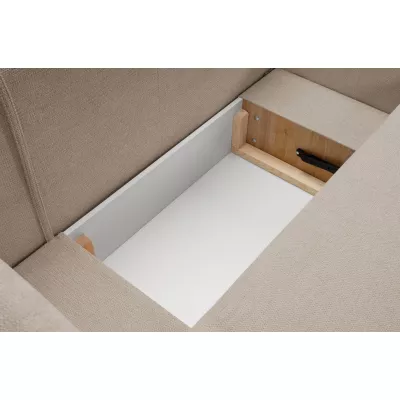 Rozkládací sedačka s úložným prostorem COBOURG 1 - béžová, levý roh