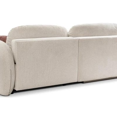 Rozkládací sedačka s úložným prostorem COBOURG 1 - béžová / růžová, pravý roh