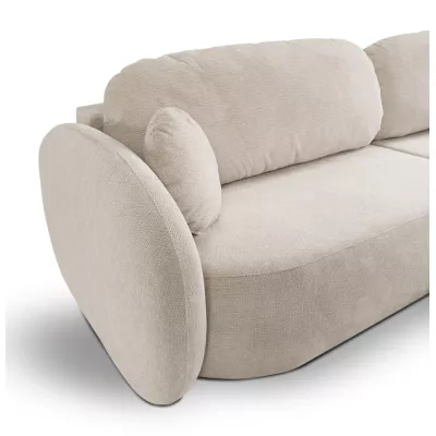 Rozkládací sedačka s úložným prostorem COBOURG 1 - béžová / růžová, pravý roh