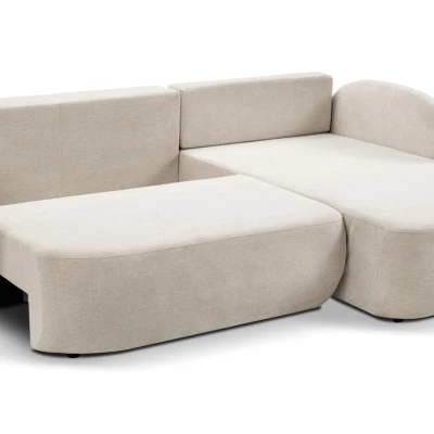 Rozkládací sedačka s úložným prostorem COBOURG 1 - béžová / růžová, pravý roh