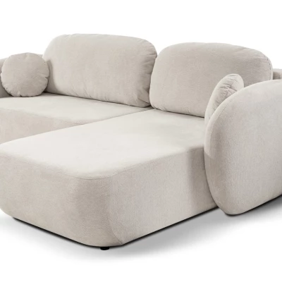 Rozkládací sedačka s úložným prostorem COBOURG 1 - béžová / růžová, pravý roh