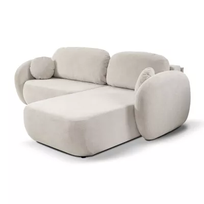 Rozkládací sedačka s úložným prostorem COBOURG 1 - béžová / růžová, pravý roh