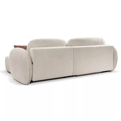 Rozkládací sedačka s úložným prostorem COBOURG 1 - béžová / růžová, levý roh