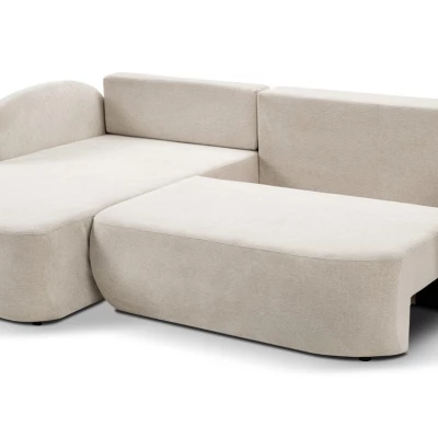 Rozkládací sedačka s úložným prostorem COBOURG 1 - béžová / růžová, levý roh