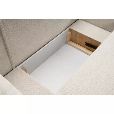 Rozkládací sedačka s úložným prostorem COBOURG 1 - béžová / růžová, levý roh