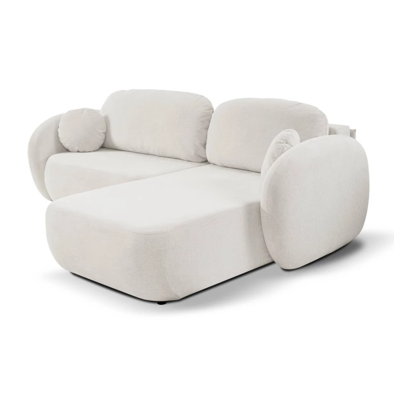 Rozkládací sedačka s úložným prostorem COBOURG 1 - bílá, pravý roh