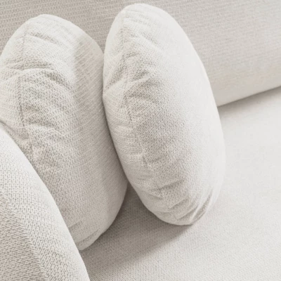 Rozkládací sedačka s úložným prostorem COBOURG 1 - bílá, pravý roh