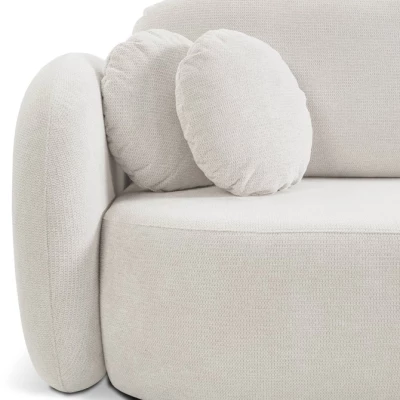 Rozkládací sedačka s úložným prostorem COBOURG 1 - bílá, pravý roh