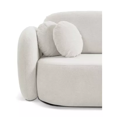 Rozkládací sedačka s úložným prostorem COBOURG 1 - bílá, pravý roh