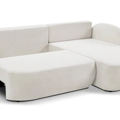 Rozkládací sedačka s úložným prostorem COBOURG 1 - bílá, pravý roh