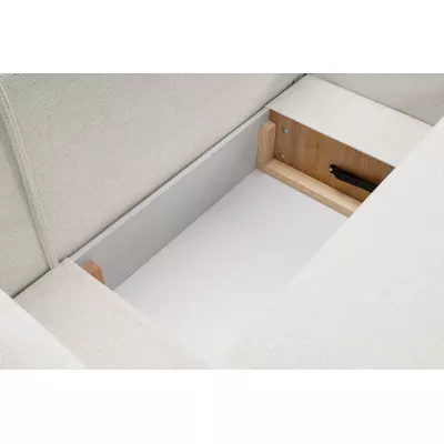 Rozkládací sedačka s úložným prostorem COBOURG 1 - bílá, pravý roh