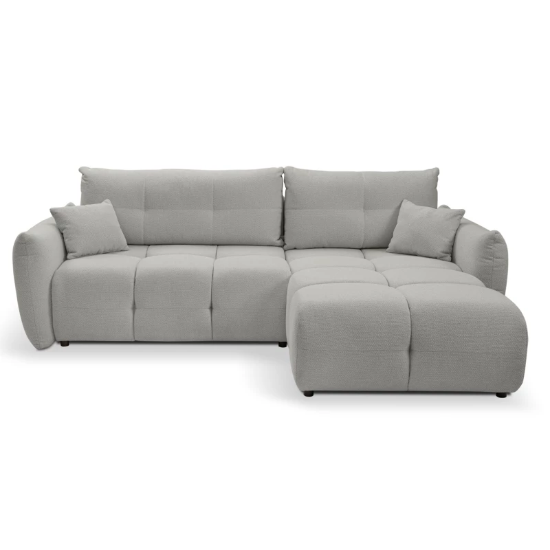 Rohová rozkládací sedací souprava CANMORE - popelavá