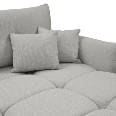 Rohová rozkládací sedací souprava CANMORE - popelavá