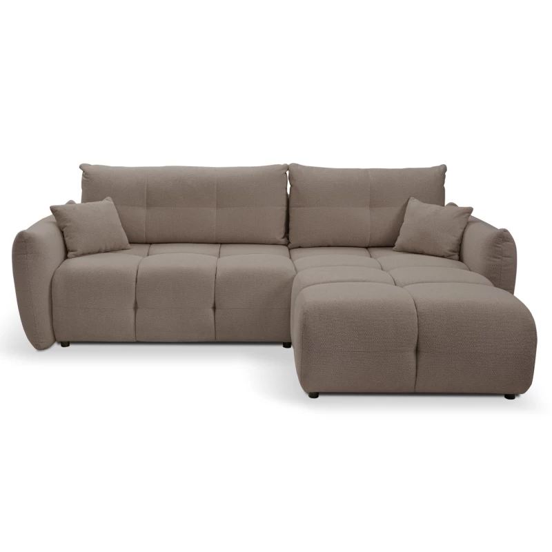 Rohová rozkládací sedací souprava CANMORE - mokka