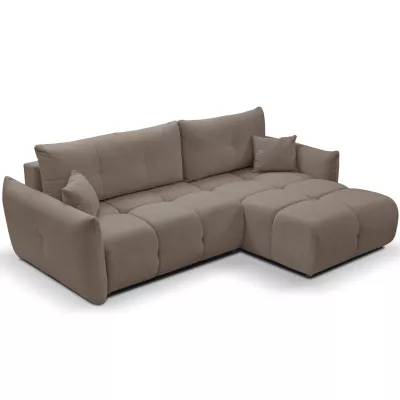 Rohová rozkládací sedací souprava CANMORE - mokka