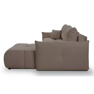 Rohová rozkládací sedací souprava CANMORE - mokka