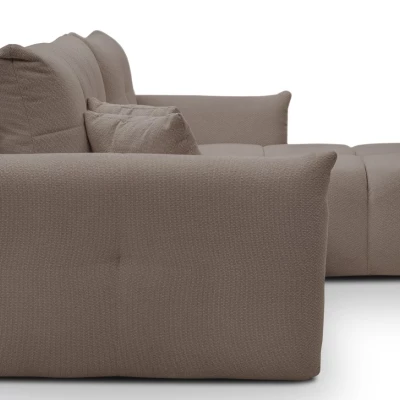 Rohová rozkládací sedací souprava CANMORE - mokka