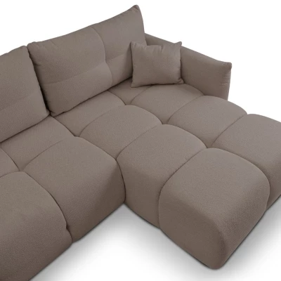 Rohová rozkládací sedací souprava CANMORE - mokka